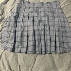 Old Navy Light Blue Checkered A-Line Skirt